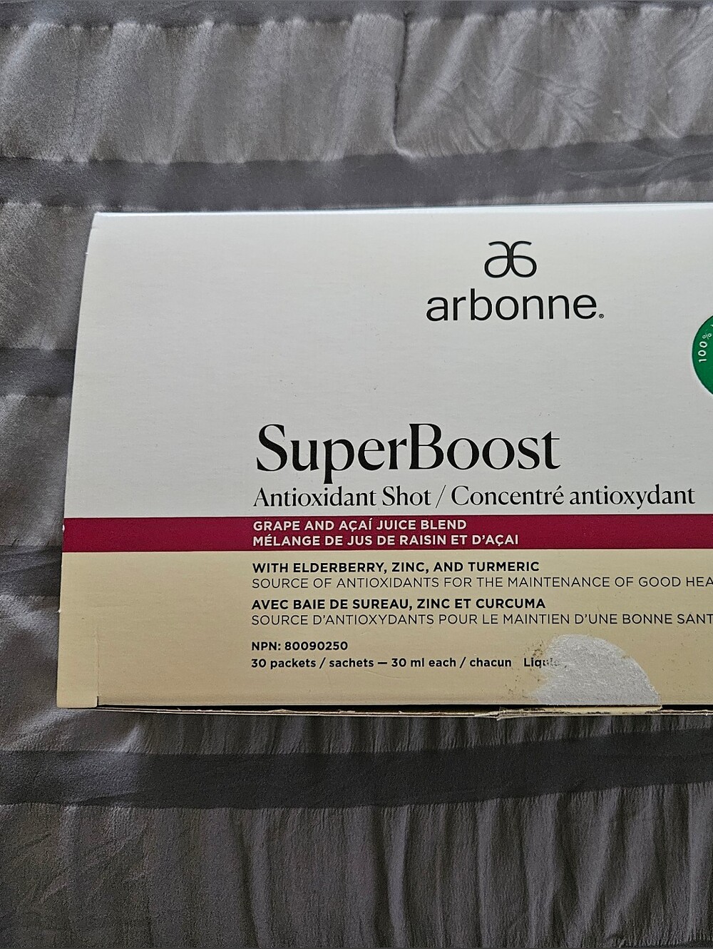 Arbonne SuperBoost Antioxidant Shots **Open Box** - 8 pouches